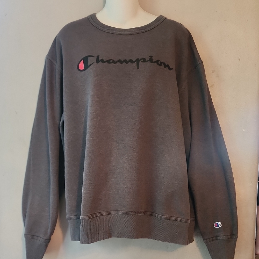 Champion Crewneck Sweatshirt in Charcoal Large